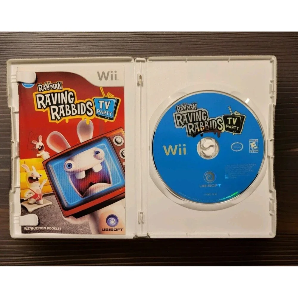 NINTENDO Wii: Rayman Raving Rabbids: TV Party, CIB, MANUAL, TESTED,FAST SHIPPING
